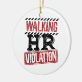 Lopende HR-overtreding Human Resources Nightmare Keramisch Ornament (Links)
