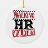 Lopende HR-overtreding Human Resources Nightmare Keramisch Ornament (Achterkant)