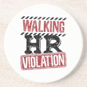 Lopende HR-overtreding Human Resources Nightmare Zandsteen Onderzetter
