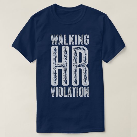  Lopende HR Overtreding Witte tekst T-shirt (Design voorkant)