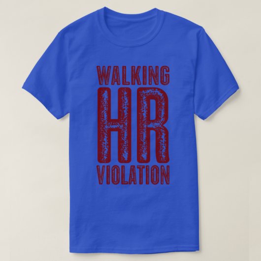 Lopende HR Violation Maroon Text T-shirt (Design voorkant)