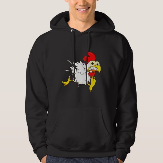 Lopende kip hoodie (Voorkant)