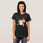Lopende kip t-shirt (Voorkant volledig)