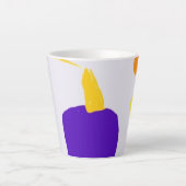 Lopende kleurenillustratie Latte Mok (Voorkant)