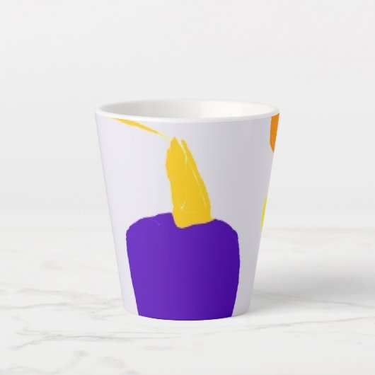 Lopende kleurenillustratie Latte Mok (Voorkant)