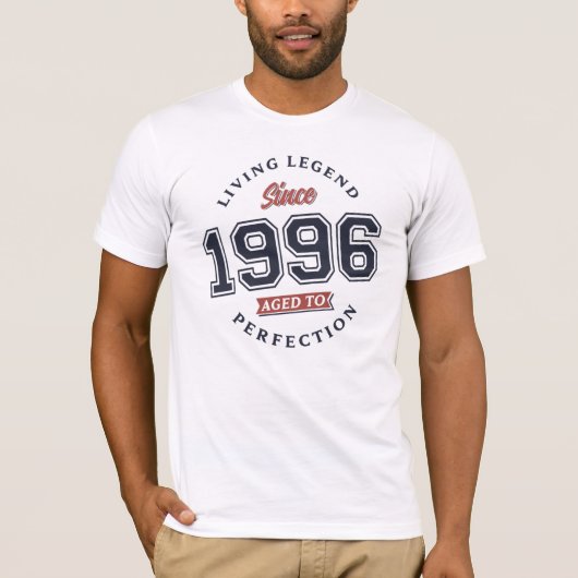 Lopende Legend 1996 Leeftijd tot perfectie T-shirt (Voorkant)