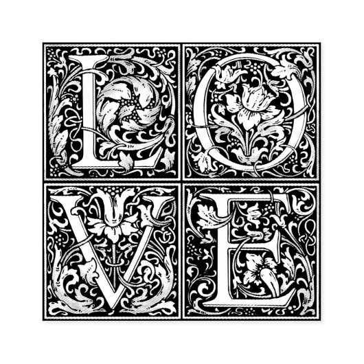 LOPENDE letters Rubberstempel (Afrduk)