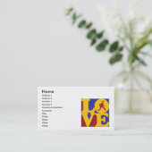 Lopende liefde visitekaartje (Staand voorkant)