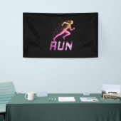 Lopende meisjes - runners spandoek (Beurs)