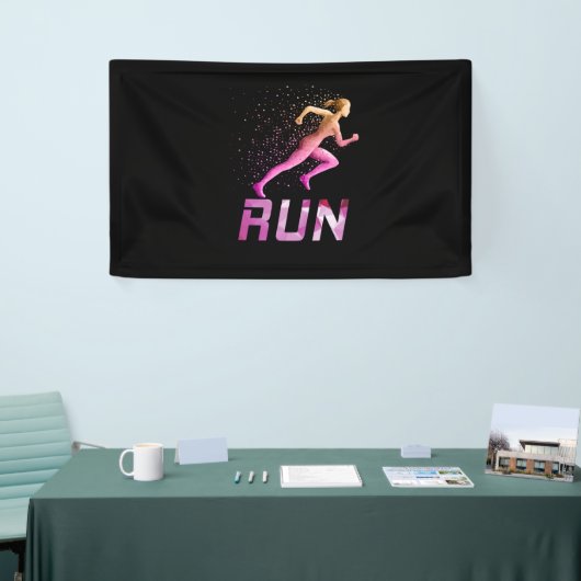 Lopende meisjes - runners spandoek (Beurs)