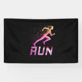 Lopende meisjes - runners spandoek (Horizontaal)