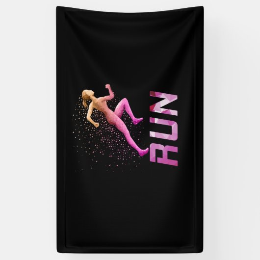 Lopende meisjes - runners spandoek (Verticaal)