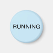 Lopende minimale lichtblauwe vaatwasmachine magnee magneet (Voorkant)