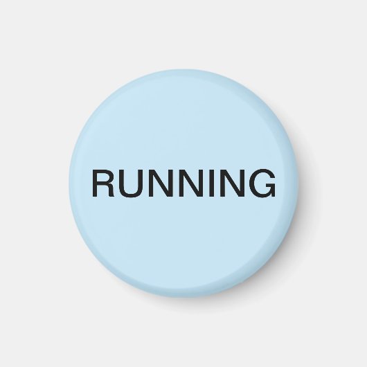 Lopende minimale lichtblauwe vaatwasmachine magnee magneet (Voorkant)