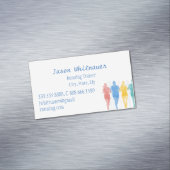 Lopende of persoonlijke trainer, fitnessinstructeu magnetisch visitekaartje (Voorbeeld)