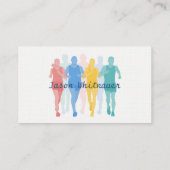 Lopende of persoonlijke trainer, fitnessinstructeu visitekaartje (Achterkant)