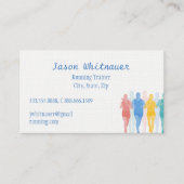 Lopende of persoonlijke trainer, fitnessinstructeu visitekaartje (Voorkant)