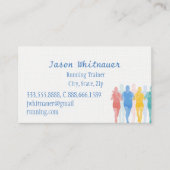 Lopende of persoonlijke trainer, fitnessinstructeu visitekaartje (Voorkant)