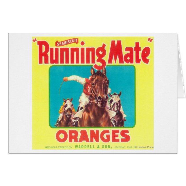 Lopende Oranje LabelLindsay, CA (Voorkant Horizontaal)