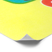 Lopende Oranje LabelLindsay, CA Poster (Hoek)