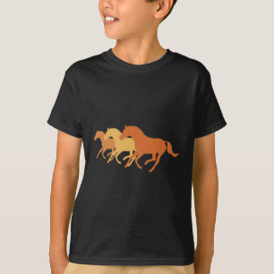 Lopende paarden (Oranje) T-shirt