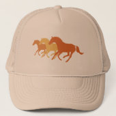 Lopende paarden (Oranje) Trucker Pet (Voorkant)