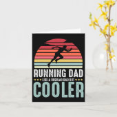 Lopende Papa Grappige Marathonloper Vaderdag Dis Kaart (Gele Bloem)