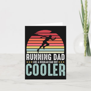 Lopende Papa Grappige Marathonloper Vaderdag Dis Kaart