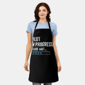 Lopende piloot Een ogenblik geduld. Luchtvaartmaat Schort (Gedragen)