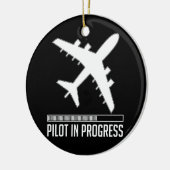 Lopende piloot keramisch ornament (Links)