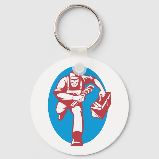 Lopende Plumber Sleutelhanger (Voorkant)