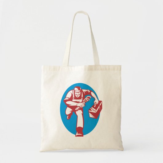 Lopende Plumber Tote Bag (Voorkant)