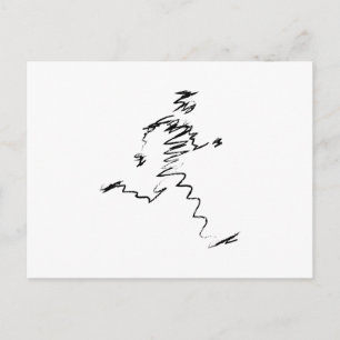 Lopende ritten, loopbanen, triatleten briefkaart