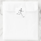 Lopende ritten, loopbanen, triatleten vierkante sticker (Tas)