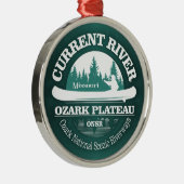 Lopende rivier (kano) metalen ornament (Rechts)