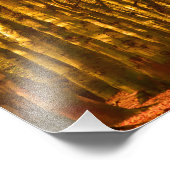 Lopende route door het bos in de herfst foto afdruk (Hoek)