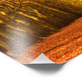 Lopende route door het bos in de herfst foto afdruk (Hoek)