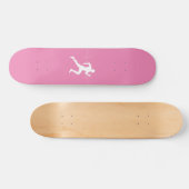 Lopende silhouet met hartslag persoonlijk skateboard (Horizontaal)