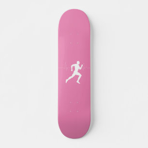 Lopende silhouet met hartslag persoonlijk skateboard