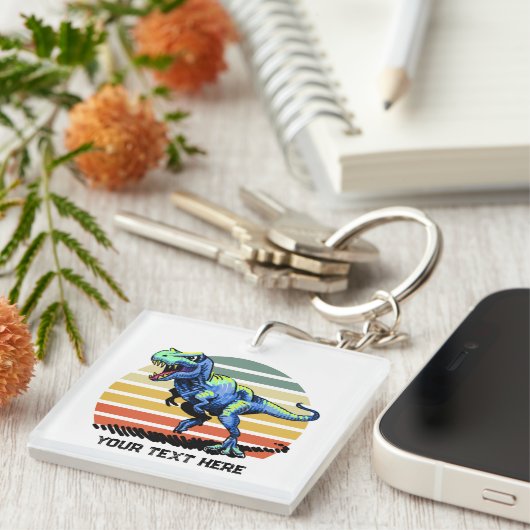 lopende T-Rex-Sleutelhanger Sleutelhanger (Voorkant Rechts)