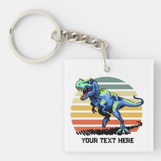lopende T-Rex-Sleutelhanger Sleutelhanger (voorkant)