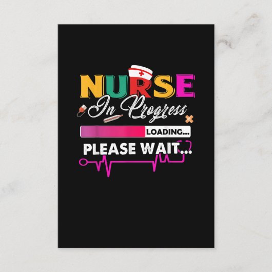 Lopende verpleegkundige Funny Nursing School, binn Informatiekaartje (Voorkant)