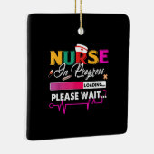 Lopende verpleegkundige Funny Nursing School, binn Keramisch Ornament (Rechts)