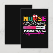 Lopende verpleegkundige Funny Nursing School, binn RSVP Kaartje (Voorkant / Achterkant)