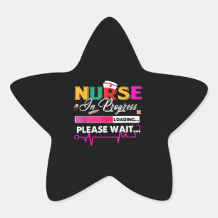 Lopende verpleegkundige Funny Nursing School, binn Ster Sticker