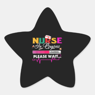 Lopende verpleegkundige Funny Nursing School, binn Ster Sticker
