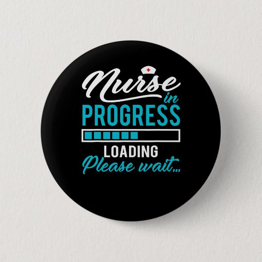Lopende verpleegkundige Gift Funny Nursing School Ronde Button 5,7 Cm (Voorkant)