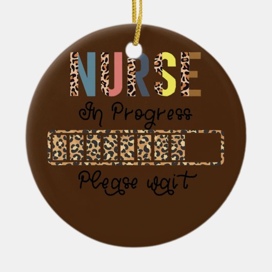 Lopende verpleegkundige Lading Student Keramisch Ornament (Voorkant)