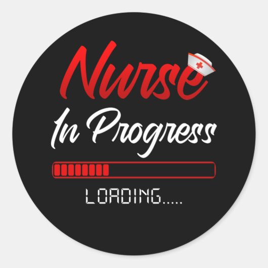 Lopende verpleegkundigen en studenten ronde sticker (Voorkant)