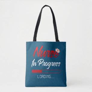 Lopende verpleegkundigen en studenten tote bag